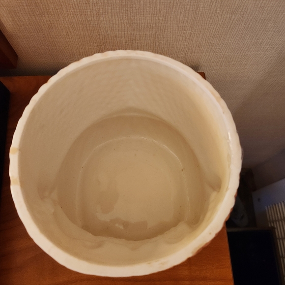 Vintage/Antique Yellow Porcelain Handpainted Girl Cookie Jar - Picture 3 of 11